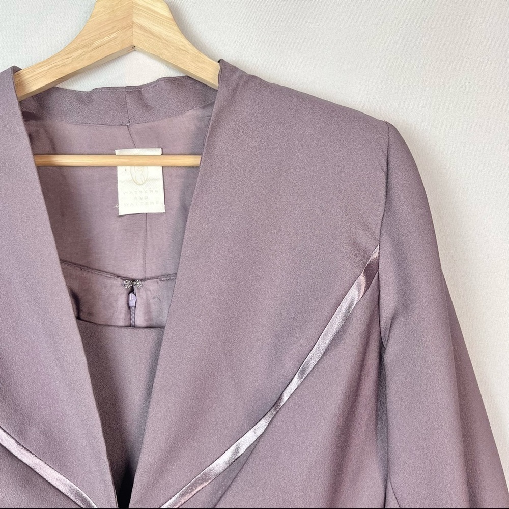 Watters and Watters Purple Mother of the Bride Purple Maxi Dress Suit 14 - Picture 7 of 12